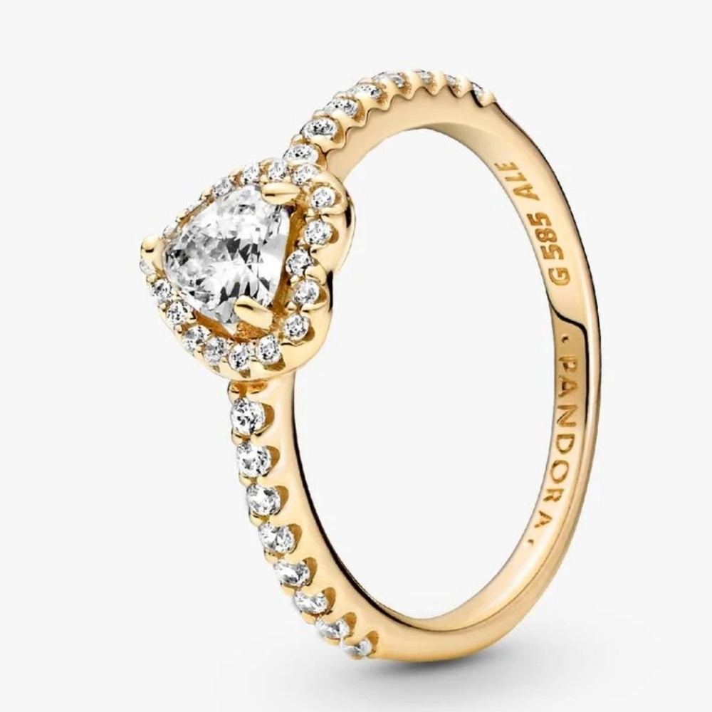 Pandora Gold Ring with Silver Accents